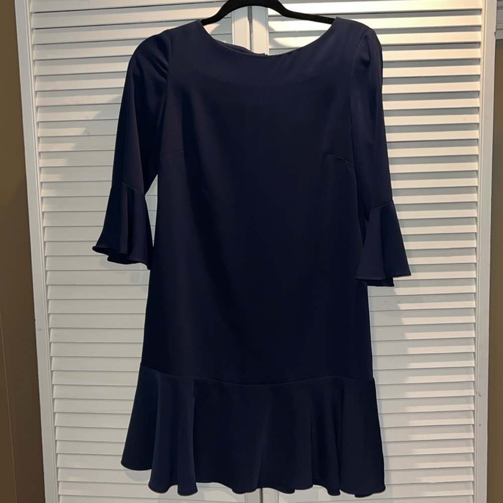 Sail To Sable STS Navy ruffle hem dress women size 4